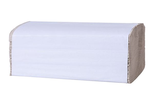 Handtuchpapier 1-lagig, natur, 23x23 cm, Z-Falz, 5.000 Blatt