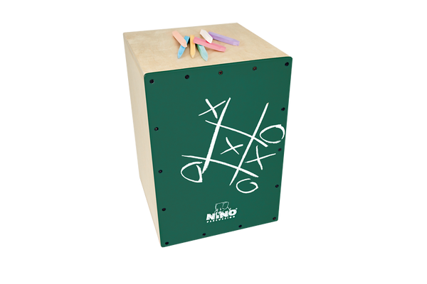 drum, Holzkiste, Tafel, Kalkstift, Spielzubehör