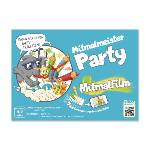 Mitmalfilm DIN A5 "Mitmalmeister Party" Mitmalfilm DIN A5 "Mitmalmeister Party"