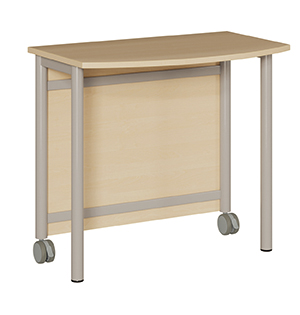 Schreibtisch, faltbar, Rollen, Holz/Sperrholz, klappbar