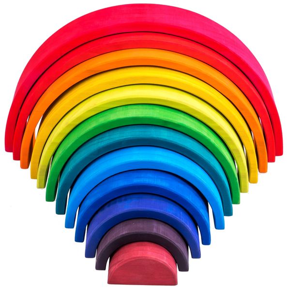  Regenbogen, Bogen, Holz, Kanten, Stapeln