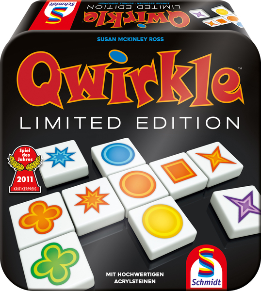 Lege- und Kombinationsspiel Qwirkle, Limited Edition, 2-4 Personen, ab 7 Jahre Lege- und Kombinationsspiel Qwirkle, Limited Edition, 2-4 Personen, ab 7 Jahre