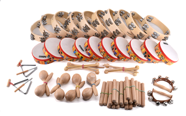 Handtrommel-Set, Percussion, Holzspielzeug, Tamburin, Maracas