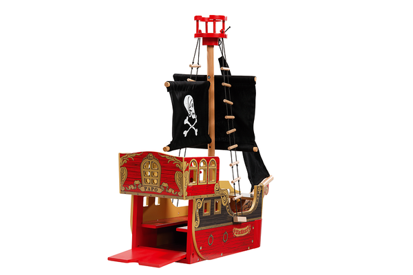 PAPO Piratenschiff aus Holz, 55 x 14,5 x 51 cm, ab 3 Jahre
