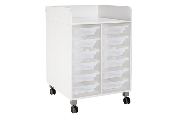 Wickelkommode mit Rollen, 12 Boxen, 70 cm Breite