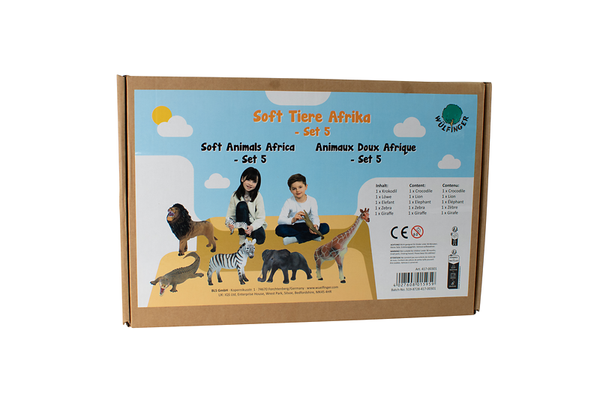 Soft Tiere Afrika - 5-teiliges Set mit 5 Tieren Soft Tiere Afrika - 5-teiliges Set mit 5 Tieren