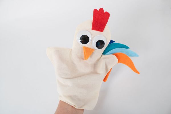Handspielpuppen zum selber gestalten, Baumwolle, 4er Set