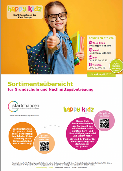 Katalog "Happy Kidz 03/25" für Grundschule und Nachmittagsbetreuung