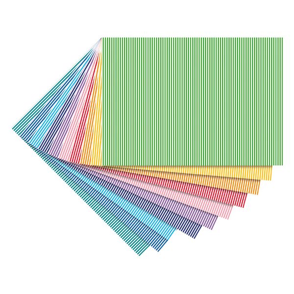 FOLIA Fotokarton, Streifenmotiv, 50x70 cm, 10 Bogen