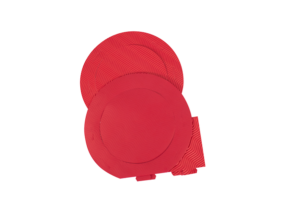 Laternen-Rohlinge, rund, aus 3D-Colorwellpappe, 10 Stück, Farbe wählbar