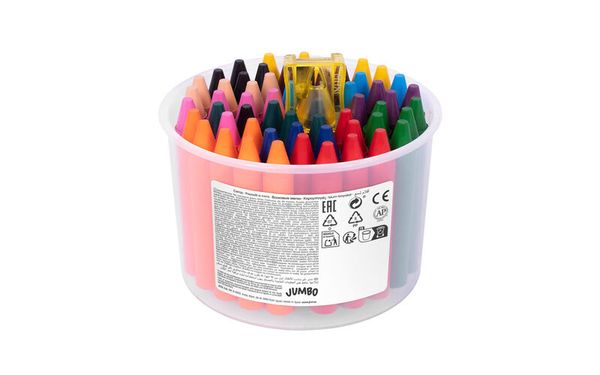 JOVI Wachsstifte 60er Dose mit 1 Spitzer, sortiert JOVI Wachsstifte 60er Dose mit 1 Spitzer, sortiert