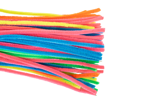 FOLIA Chenilledraht neon, 50 cm lang, Ø 8 mm, 100 Stück, farbig sortiert FOLIA Chenilledraht neon, 50 cm lang, Ø 8 mm, 100 Stück, farbig sortiert