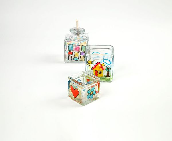 Windlichter-Set aus Glas, 12 Stück, 7,5 cm Windlichter-Set aus Glas, 12 Stück, 7,5 cm