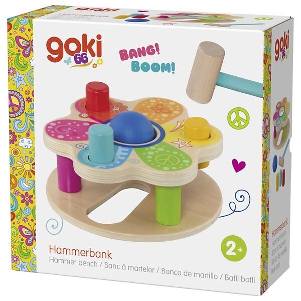 GOKI Hammerbank rund, Holz, ab 2 Jahre