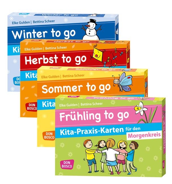 Kita Karten, Lernkarten, Jahreszeiten, Frühling, Herbst