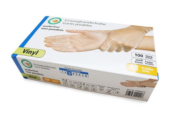 KITAEINKAUF Feuchttücher 99% Wasser, 12x80 Stück + 1 Box Einweghandschuhe Vinyl Gr. M (AKTION)