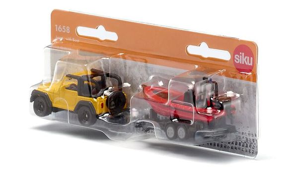 SIKU Jeep mit Boot, ab 3 Jahre