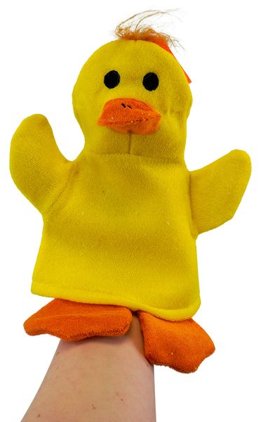 Plüschtier, Gummihandpuppe, Gummi-Handschuh, Küken, gelb