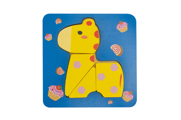 8 Bambini Puzzle + Aufbewahrungsregal, Holz, ab 2 Jahre