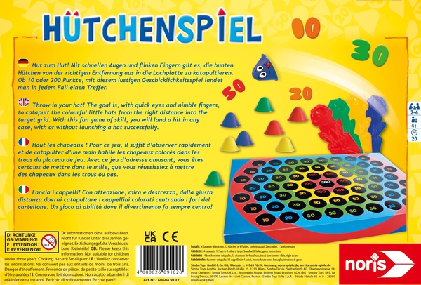  Brettspiel, Kinderspiel, Hatch-Spiel, buntes Brett, Teile-Set
