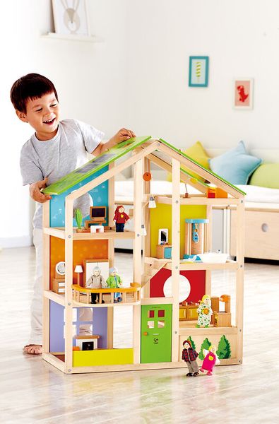 HAPE Puppenhaus "Vier-Jahreszeiten", möbliert