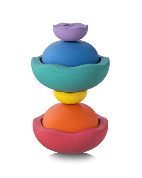 Lernkissen, Schaumstoff, Mini-Stack, Bunte Ringe, Sortierball