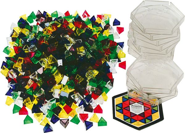 glass beads, kjegleformige edelstenen, bunte dreiecke, aufbewahrungsdose, Prismenfarbensatz