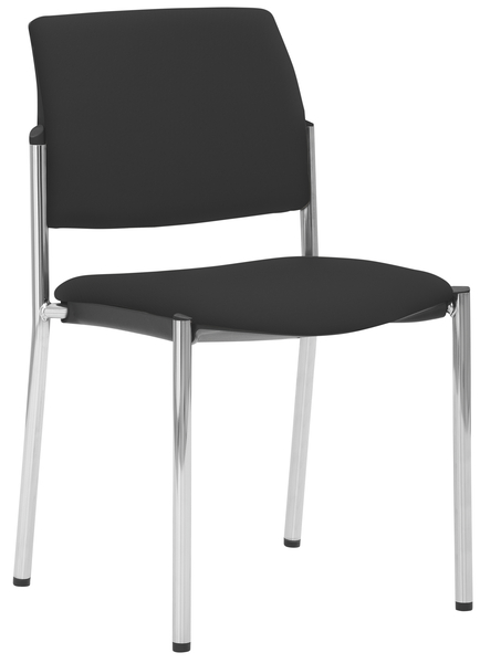 MAYER SITZMÖBEL Stapel-/Konferenzstuhl, 4-Fuß Chrom, 2 Stück