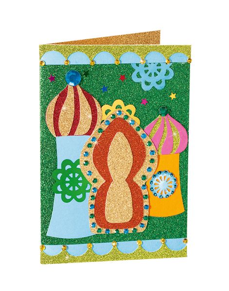 FOLIA Glitterkarton Oriental, 24 x 34 cm, 5 Bogen