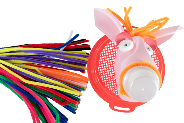 ELVIRAS Dicke & flauschige Pfeifenputzer, 50 cm lang, Ø 8 mm, bunt sortiert, 100 Stück