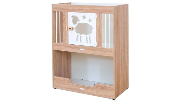 BETZOLD EduCasa Krippen-Etagenbett, Schäfchen, 1-türig, Eiche