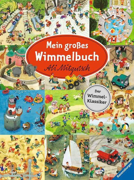 Kinderbuch, Wimmelbuch, Menschenmenge, Sammelszene, Illustration