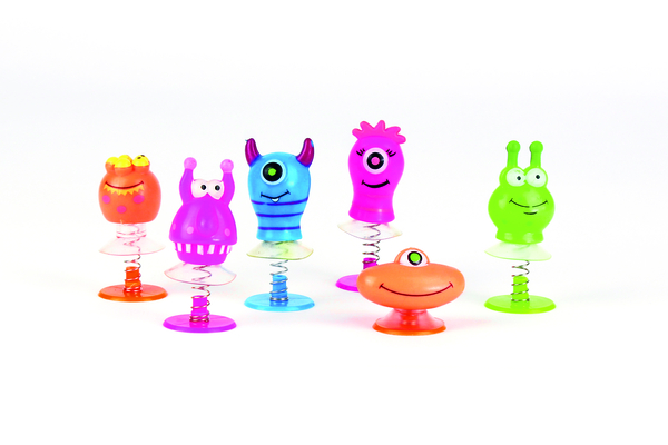 kreativspielzeug, figurengehäuse, Springwackel, alienenspielzeug, federfußstand