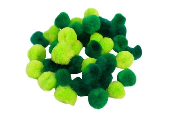 Pompons, Ø 2 cm, 1500 Stück, Farbe gemischt Pompons, Ø 2 cm, 1500 Stück, Farbe gemischt