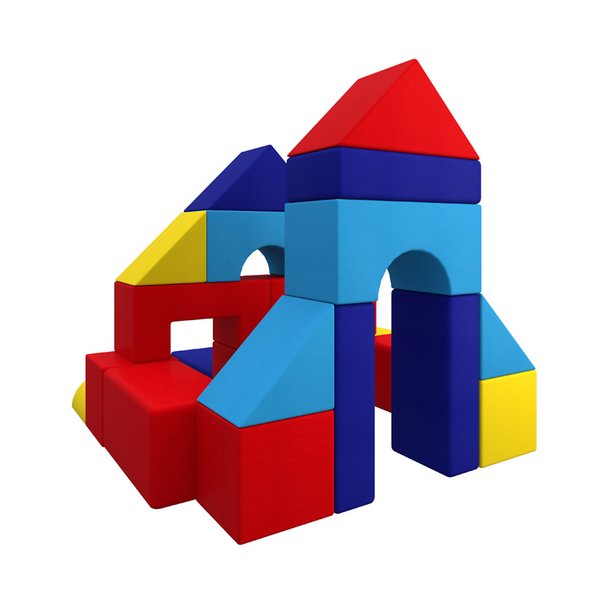 KITAEINKAUF Schaumstoff-Bausteine Happy Castle Set Maxi, 23 Teile, Farbe wählbar