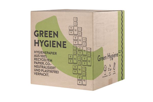 GREEN HYGIENE Toilettenpapier KORDULA, kompakt, weiß, 3-lagig, 400 Blatt, 1.080 Rollen