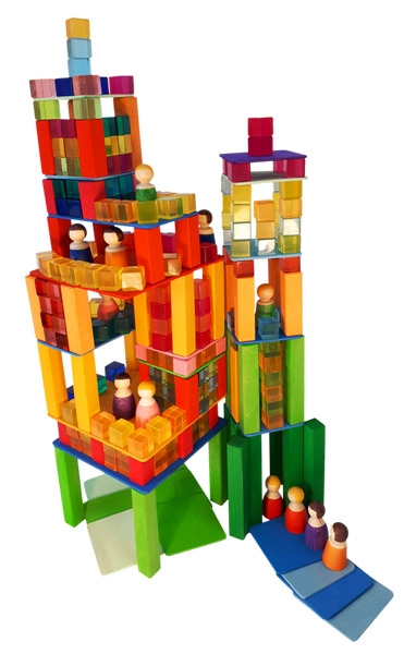 Bausteine, Kunststoff, Kinder-Spielzeug, Baukasten, Bunt