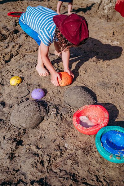 Sandform, Kinder, Strand, Kastanienform, Spielzeug