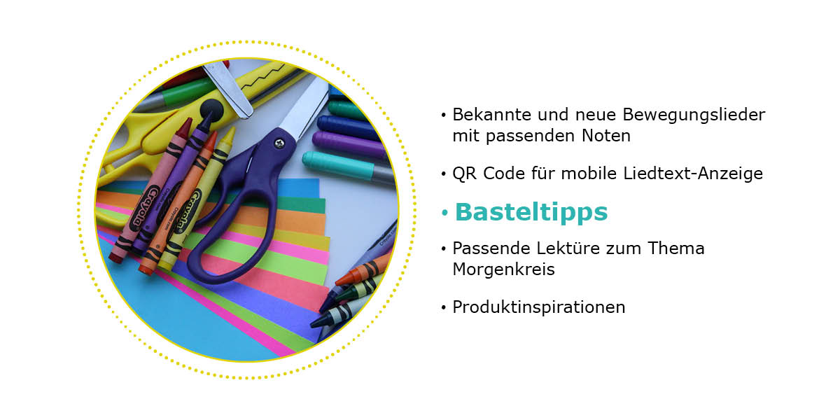 Morgenkreisheft mit Produktinspirationen mit Basteltipps