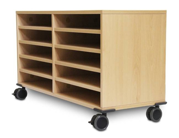 rollcontainer, drawer unit, wood, wheels, storage cabinet