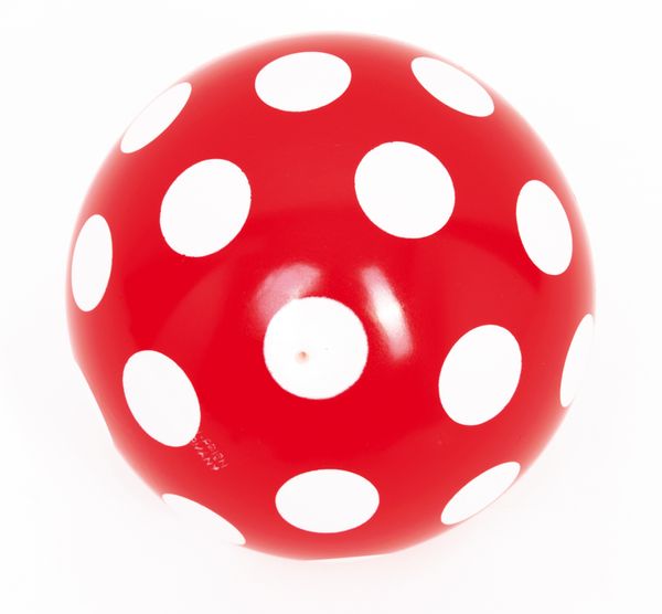 Punktball groß mit Ventil, Ø 23 cm, mehrfarbiger Hochglanzdruck, Gewicht 110 g
