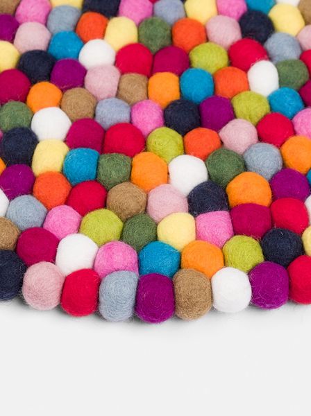 Pompon, Wolle, bunte Kugeln, Fläche, Textil
