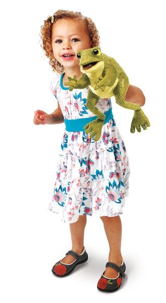 FOLKMANIS Handpuppe Lustiger Frosch (18 cm) FOLKMANIS Handpuppe Lustiger Frosch (18 cm)