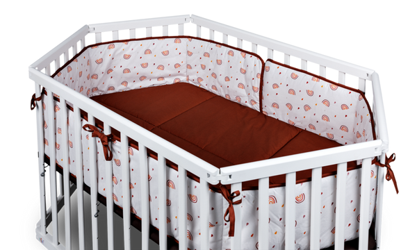 Kinderbett, Beistellbett, Räcke, Gitterbett, Weiche Polsterung