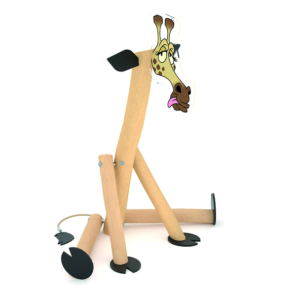 Holzfigur, Giraffe, Holzspielzeug, Tierfigur, Beinige Struktur