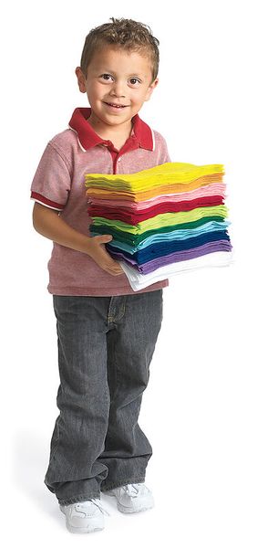 Bastelfilz, 15 x 23 cm, 100 Platten, farbig sortiert