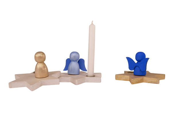 Kerzenhalter "Stern mit Engelchen" Kerzenhalter "Stern mit Engelchen"