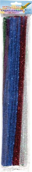 FOLIA Pfeifenputzer Metallic, 50 cm lang, 50 Stück