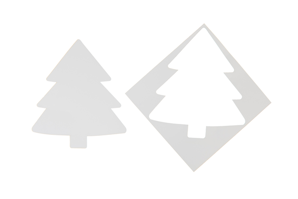 Blanko-Motive Tannenbaum, Karton, 20 Stück, 22,5 x 21 cm