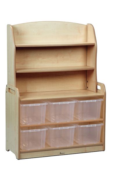 Aufbewahrungsschrank mit 6 Körben oder Boxen und Spiegelrückwand,  BxHxT 90 x 126 x 40 cm